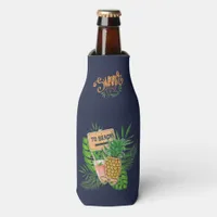 Hawaiian Aloha Luau Birthday Party Guest Favor Bottle Cooler