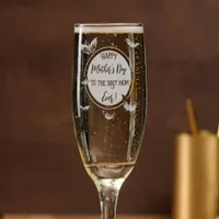 Mother’s Day wishes with butterflies Champagne Flute