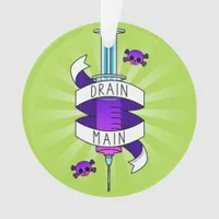 Drain Main Gamer Purple Syringe Christmas Ornament