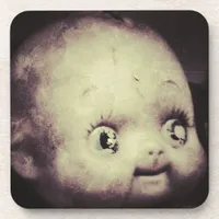 Creepy Doll Beverage Coaster
