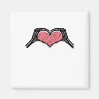 Skeleton Hand Heart Sign Valentines Day Classic Magnet
