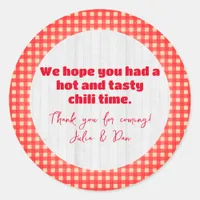 Friendsgiving Potluck Chili Cook Off Thanksgiving Classic Round Sticker