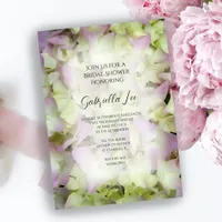 Almost Pink Hydrangea Flowers Bridal Shower Invitation