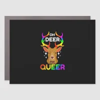Oh Deer Queer Funny LGBTQ Pride Awareness  Car Magnet