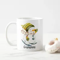 Personalized Snowman Coffee Mug