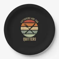 Leftovers Are For Quitters Funny Thanksgiving Retr Paper Plates