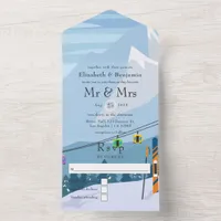 Ski Resort Wedding All In One Invitation