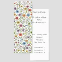 Whimsical Wildflowers Business Promotional  Bookmarks