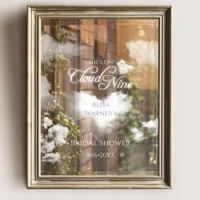 Bridal Shower On Cloud Nine Elegant Mirror and  Window Cling