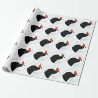 Black Lab Christmas Cardinal Cute Dog Labrador Wrapping Paper