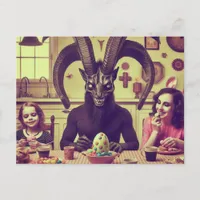 Easter Vintage Candy Supper Horror Movie Scene Postcard