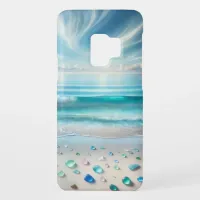 Pretty Blue Ocean Waves and Sea Glass  Case-Mate Samsung Galaxy S9 Case