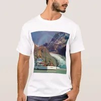 Alaskan Mountain View with Boat T-Shirt