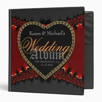 Gothic Love Red+Black Wedding Album Binder