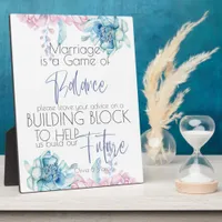 Wedding | Sky Blue and Bubblegum Pink Peonies Plaque