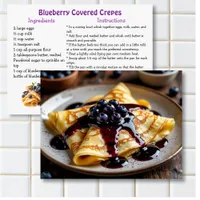Blueberry Covered Crêpes Recipe Card