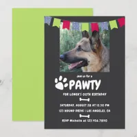 Dog or Puppy Birthday Party photo invitation