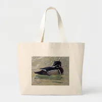 Wood Duck Drake Large Tote Bag