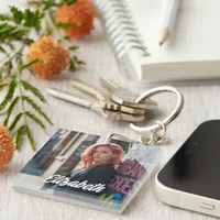Personalized Front and Back Picture Gift Keychain