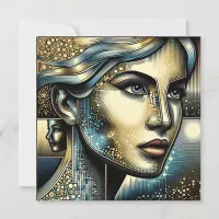 Abstract Ai Art | Women's Face Card