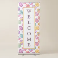 Colorful Easter Eggs Pattern Event Welcome Retractable Banner