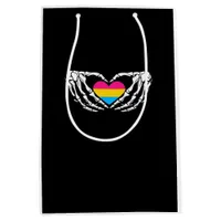 Pan Pride Skeleton Halloween Pan Goth Heart Medium Gift Bag