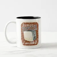 Retro Toaster Cooking Humor Two-Tone Coffee Mug