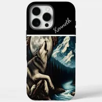 Wolf's Moonlight Serenade iPhone 16 Pro Max Case