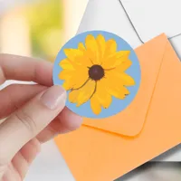 Yellow Flower Cheerful and Bright Envelope Sticker