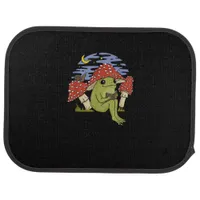Frog With Mushroom Hat - Cottagecore Goblincore Bo Car Floor Mat