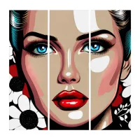 Pop Art Ai Comic Book Woman's Face