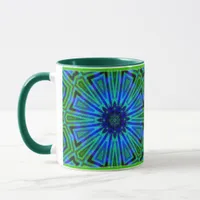 Blue Green Sunburst Mug