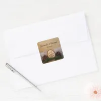 Rustic Pines Woodland Wedding Envelope Seals