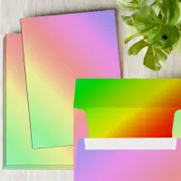 Diagonal Rainbow Sunset Pastel Abstract Pastel Envelope