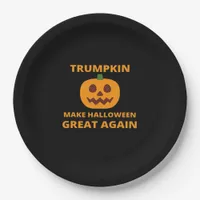 Trumpkin Make Halloween Great Again , Trumpkin Hal Paper Plates