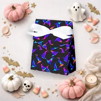 Spooky Neon Black Witch Hat Halloween Favor Boxes