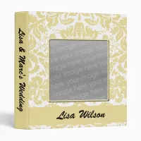 gold damask photo wedding binder