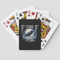 F-Caw-F Crow Moonlit Raven Classic Poker Cards