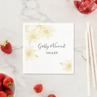 Pale Yellow Daisies Wedding Napkins