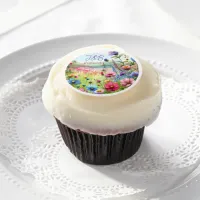 Personalized Floral Wedding Personalized Edible Frosting Rounds