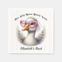 Mrs Silly Goose Gettin’ Loose Funny Bachelorette Napkins