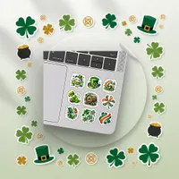 Whimsical Green Irish Folk St. Patrick’s Day Set Sticker