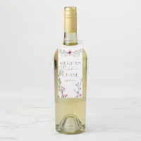 Cute Pink Anemone Flowers and Eucalyptus Bottle Hanger Tag
