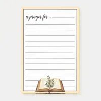 Bible and Greenery War Room Prayer Post-it Notes