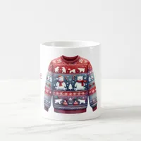 1st Place Winner Ugly Sweater Contest Red Blue Coffee Mug