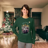 Christmas green gold bauble team photo logo T-Shirt