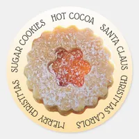 Christmas Sugar Cookie Holiday Classic Round Sticker