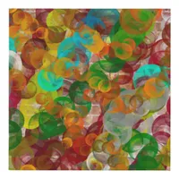 A Colorful Abstract Brick and Bubbles Modern  Faux Canvas Print