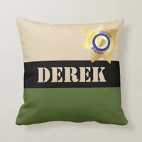 Deputy Sheriff Funny Police Retirement Throw Pillow