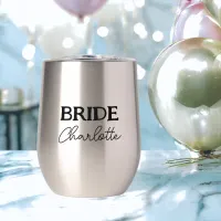 Brides Bachelorette Party Name Stainless Steel Thermal Wine Tumbler